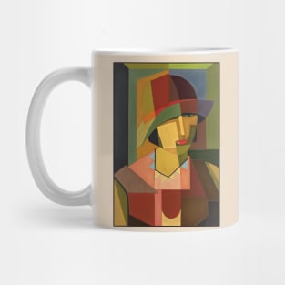 Woman in hat (on cream) Mug